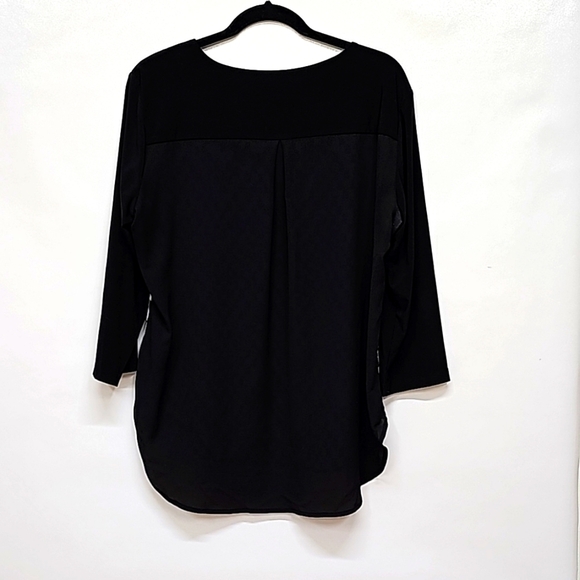 Chevron blouse, zippered shoulder, color block - Picture 6 of 7